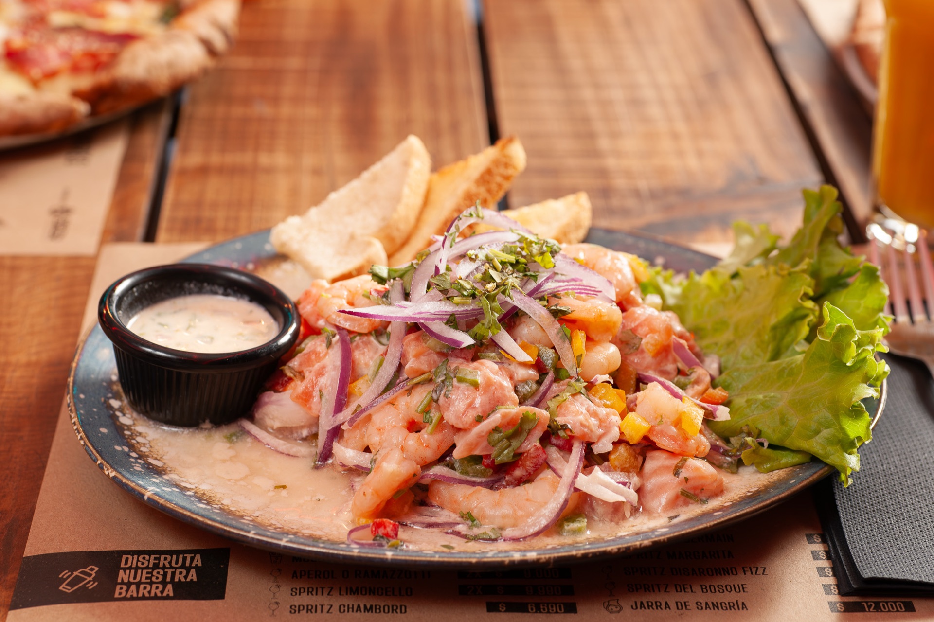 Ceviche de camarones Rossi